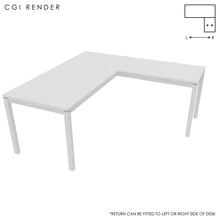 Load image into Gallery viewer, Duo 180 x 180 (CM) Corner Desk White with White Legs