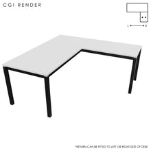 Load image into Gallery viewer, Duo 180 x 180 (CM) Corner Desk White with Shadow Grey Legs