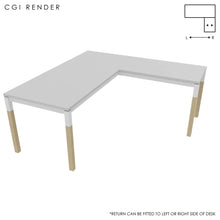 Load image into Gallery viewer, Duo 180 x 180 (CM) Corner Desk Grey with White & Oak Legs