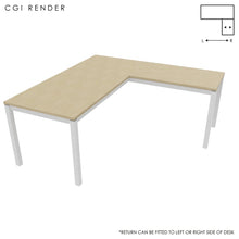 Load image into Gallery viewer, Duo 180 x 180 (CM) Corner Desk Oak with White Legs