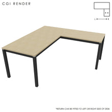 Load image into Gallery viewer, Duo 180 x 180 (CM) Corner Desk Oak with Shadow Grey Legs