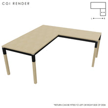 Load image into Gallery viewer, Duo 180 x 180 (CM) Corner Desk Oak with Shadow Grey & Oak Legs