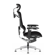 Load image into Gallery viewer, Kinetic Ergonomic Office Chair (No Wheels) Black Fabric - Side View