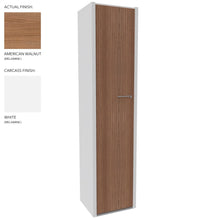 Load image into Gallery viewer, Roma Single Office Cupboard In White & American Walnut Finish