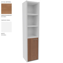 Load image into Gallery viewer, Roma Single Office Cabinet in White & American Walnut Finish (Left Hand Opening)