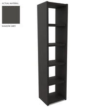 Load image into Gallery viewer, Roma Single Office Shelving Unit Shadow Grey Lacquer Open Back