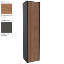 Load image into Gallery viewer, Roma Single Office Cupboard in Shadow Grey & American Walnut Finish