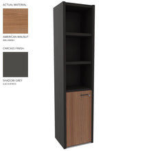 Load image into Gallery viewer, Roma Single Office Cabinet in Shadow Grey & American Walnut Finish (Left Hand Opening)