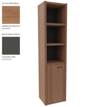 Load image into Gallery viewer, Roma Single Office Cabinet in American Walnut & Shadow Grey Finish (Left Hand Opening)