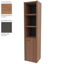 Load image into Gallery viewer, Roma Single Office Cabinet in American Walnut & Shadow Grey Finish (Right Hand Opening)