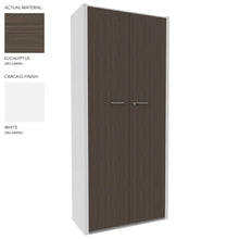 Load image into Gallery viewer, Roma Double Office Cupboard in White & Eucalyptus Finish