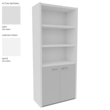 Load image into Gallery viewer, Roma Office Cabinet with Shelves in White and Grey Finish