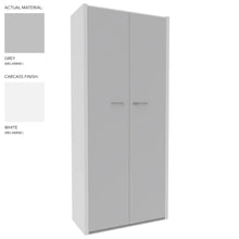 Load image into Gallery viewer, Roma Double Office Cupboard in White & Grey Finish