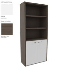 Load image into Gallery viewer, Roma Office Cabinet with Shelves in Eucalyptus and White Finish