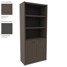 Load image into Gallery viewer, Roma Office Cabinet with Shelves in Eucalyptus and Shadow Grey Finish