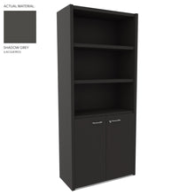 Load image into Gallery viewer, Roma Office Cabinet with Shelves in Shadow Grey Finish