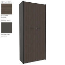 Load image into Gallery viewer, Roma Double Office Cupboard in Shadow Grey & Eucalyptus Finish