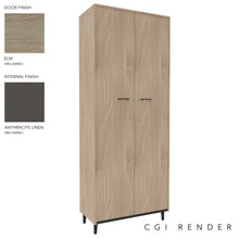 Load image into Gallery viewer, Vero Full Height Storage Cabinet in Elm and Anthracite Finish with Grey Legs