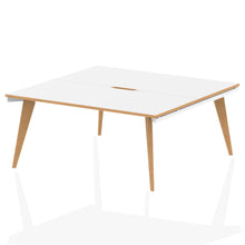 Load image into Gallery viewer, Fusion 1600 White and Wood Bench Desk