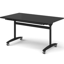 Load image into Gallery viewer, Onyx Folding Training Table, Black Leg, Black Worktop, 1400mm