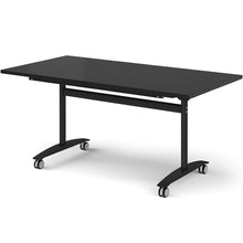 Load image into Gallery viewer, Onyx Folding Training Table, Black Leg, Black Worktop, 1600mm