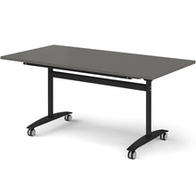 Load image into Gallery viewer, Onyx Folding Training Table, Black Leg, Onyx Grey Worktop, 1600mm