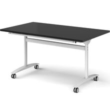 Load image into Gallery viewer, Onyx Folding Training Table, White Leg, Black Worktop, 1400mm