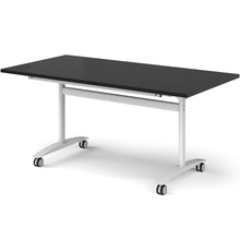 Load image into Gallery viewer, Onyx Folding Training Table, White Leg, Black Worktop, 1600mm