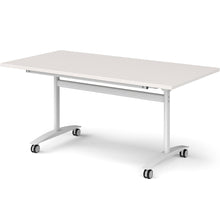 Load image into Gallery viewer, Onyx Folding Training Table, White Leg, Light Grey Worktop, 1600mm