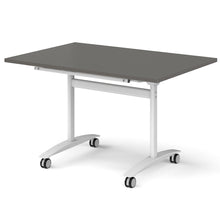 Load image into Gallery viewer, Onyx Folding Training Table, White Leg, Onyx Grey Worktop, 1200mm