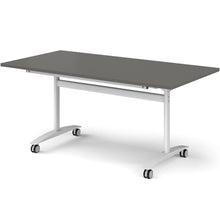 Load image into Gallery viewer, Onyx Folding Training Table, White Leg, Onyx Grey Worktop, 1600mm
