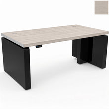 Load image into Gallery viewer, Ovation Standing Desk with Black Lacquered Legs & Elm Worktop