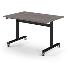 Load image into Gallery viewer, Core 1200mm Flip Top Table in Grey Oak with Black Frame