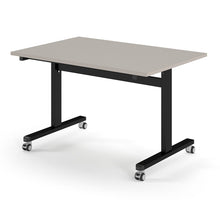 Load image into Gallery viewer, Core 1200mm Flip Top Table in Light Grey with Black Frame