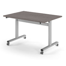 Load image into Gallery viewer, Core 1200mm Flip Top Table in Grey Oak with Silver Frame