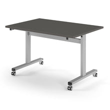 Load image into Gallery viewer, Core 1200mm Flip Top Table in Onyx Grey with Silver Frame