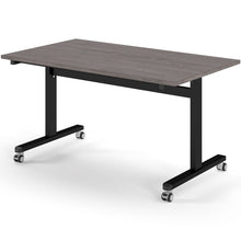 Load image into Gallery viewer, Core 1400mm Flip Top Table in Grey Oak with Black Frame