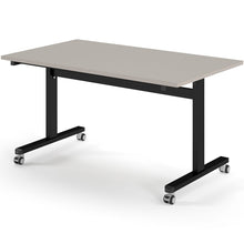 Load image into Gallery viewer, Core 1400mm Flip Top Table in Light Grey with Black Frame