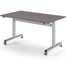 Load image into Gallery viewer, Core 1400mm Flip Top Table in Grey Oak with Silver Frame