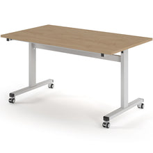 Load image into Gallery viewer, Core 1400mm Flip Top Table in Kendal Oak with White Frame