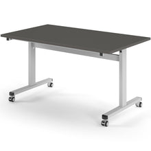 Load image into Gallery viewer, Core 1400mm Flip Top Table in Onyx Grey with White Frame