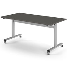 Load image into Gallery viewer, Core 1600mm Flip Top Table in Onyx Grey with Silver Frame