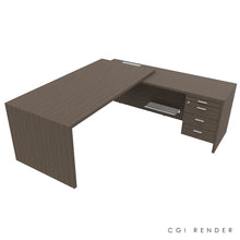 Load image into Gallery viewer, Porto 200 Corner Desk in Eucalyptus Finish. Right Hand Corner.