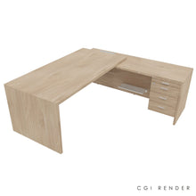 Load image into Gallery viewer, Porto 200 Corner Desk in Elm Finish. Right Hand Corner.