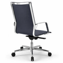 Load image into Gallery viewer, Porto Night Blue Leather Desk Chair (Back)