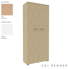 Load image into Gallery viewer, Vero Full Height Storage Cabinet in Oak Finish with Standard Feet