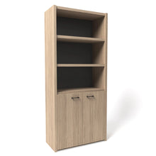 Load image into Gallery viewer, Roma Office Cabinet with Shelves in Elm and Shadow Grey Finish