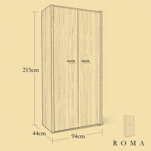 Load image into Gallery viewer, Roma Double Office Cupboard Measurement Diagram