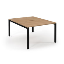 Load image into Gallery viewer, Connection 1200 Beech Black Bench Desk