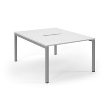Load image into Gallery viewer, Connection 1200 White Silver Bench Desk